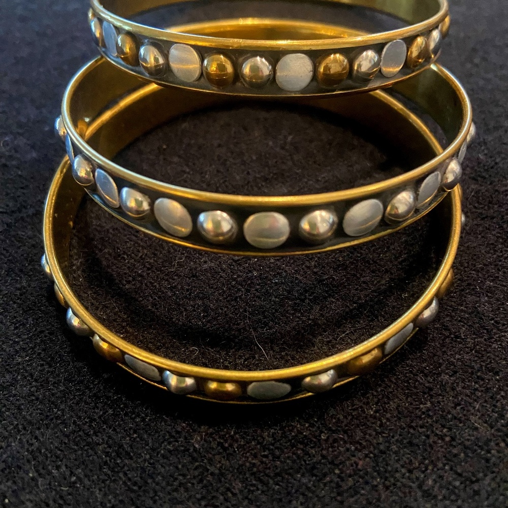 Silver and Goldtone Bangle Bracelets
